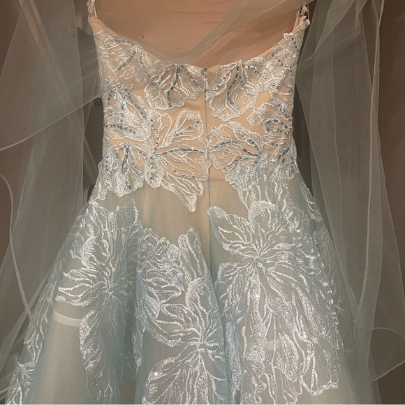 Terani Couture - 2011P1174 Embroidered Deep Halter V-neck - Picture 11 of 12